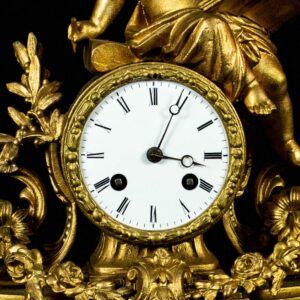 Antique French Brass Mantle Clock 1870
