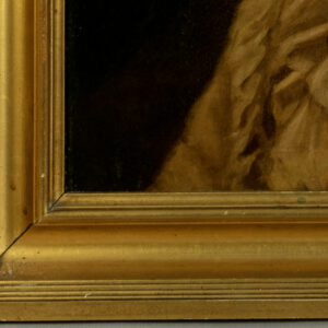 Oil Painting, Portrait of Alice Gore, William Henry Gore, Gilt-Framed 19th-Century Acrylic Painting on Canvas – Contemporary, Corfu or Santorini Coastal Village scene