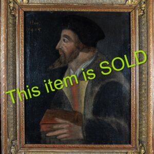 Oil Painting, Jan Hus, RARE 18th-Century, Courageous Reformer of Christian Religion