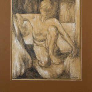 Antique Nude study on Casein paper, mounted on board Joe Smedley