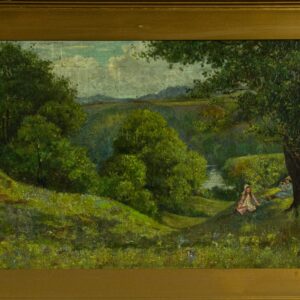 Antique Oil Painting view from Home of Florence of Florence Nightingale