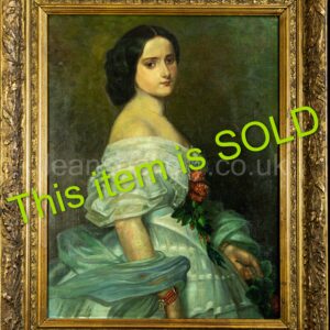 Oil Painting, Noble Lady, Antique, on canvas laid on board