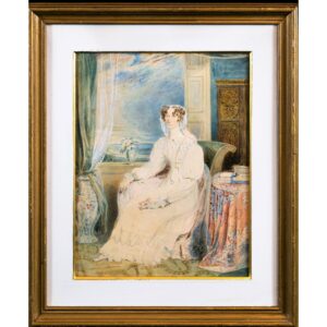 19th Century, Antique, Watercolour, Lady Elizabeth