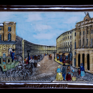 Vintage Beswick, Hand-painted Porcelain wall plaque, Regent Street 1852