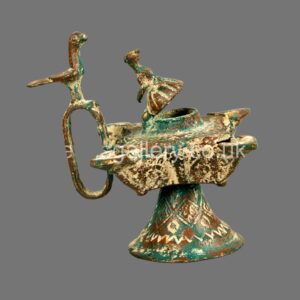 Islamic Lamp, Persian, 14th C, Bronze