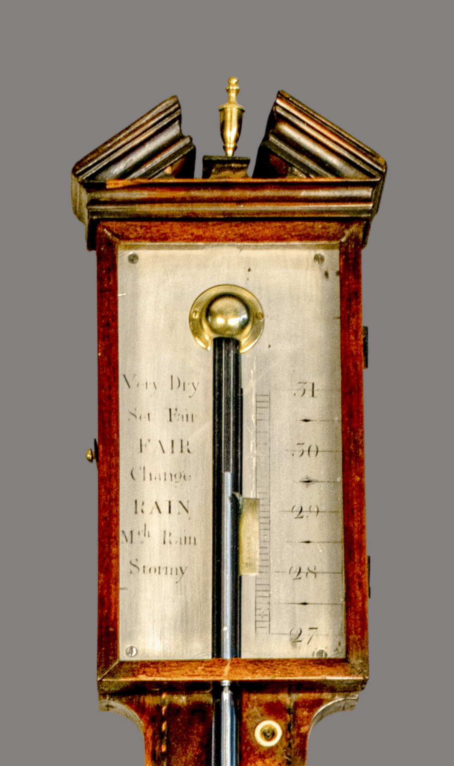 Barometer Georgian Mahogany Stick Barometer