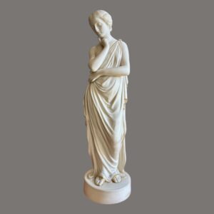 Parian Ware, Lady Sculpture, Classically Robed,