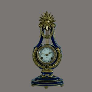 Mantle Clock, Marie Antoinette Style, Gilt Bronze, Sevres Style