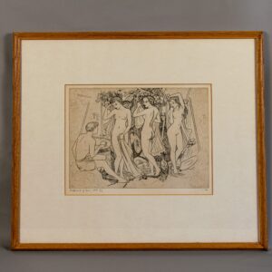 Engraving, Antique, Judgement of Paris, John Ruckland Wright, 1897- 1954