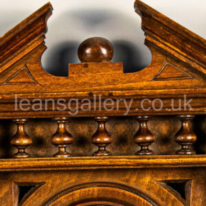 Antique Barometer,  late Victorian, Oak, with Thermometer
