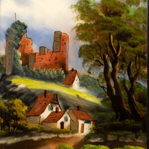 Antique 19th-century English reverse glass painting (Copy)