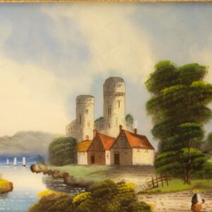 Antique 19th-century English reverse glass painting