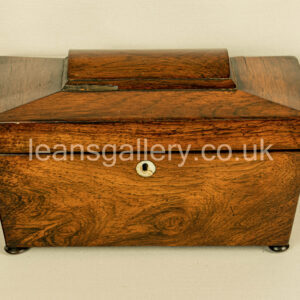 Antique Tea Caddy Regency Rosewood