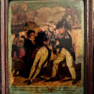Glass Painting, Reverse, 1805, The Ever to be Lamented Death of Lord Nelson