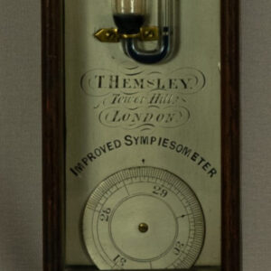 Antique Scientific Instrument, c. 1800s, A Curiosity, A Victorian Mahogany Sympiesometer, T Hemsley, Tower Hill, London