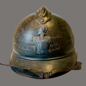 WWI French M1915 Adrian Pattern Engineers Steel Helmet