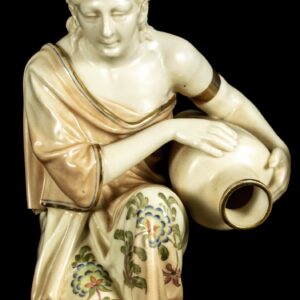 Antique,  Royal Worcester, Water Carrier Figures, Design by James Hadley, c. Late 19th–Early 20th Century