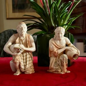 Antique,  Royal Worcester, Water Carrier Figures, Design by James Hadley, c. Late 19th–Early 20th Century