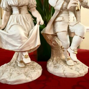 Antique, Royal Worcester, Porcelain Figures, James Hadley Design, Kate Greenaway Style (c.1880–1900)