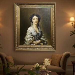 Portrait of Empress Maria Alexandrovna, Prussia, Lovely Picture, housed in an ornate gilt frame, oil painting