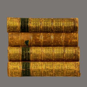 Charles Dickens, Books, Antique, 4-Volume Set, Half Calf Leather Binding, 19th Century