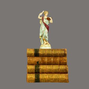 Charles Dickens, Books, Antique, 4-Volume Set, Half Calf Leather Binding, 19th Century