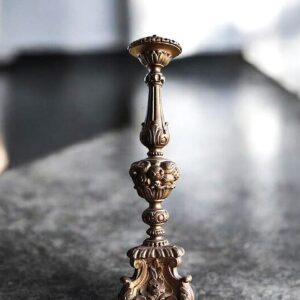 Candlestick, Lamp Stand, Belgian Giltwood, and Gesso, 1900