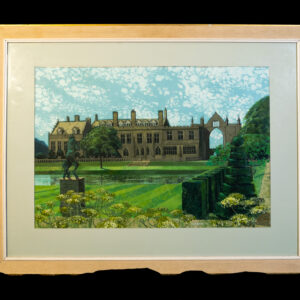 Newstead Abbey, 1970, Stately Home, Lord Byron, Watercolour, signed, JP Smith