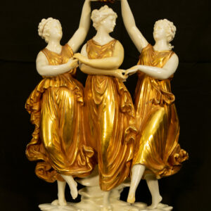 Three Graces, Porcelain, Late 19th Century, Possibly Dresden,