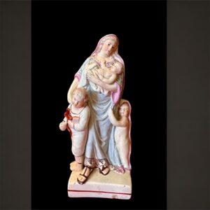 Antique, Pearlware, Porcelain Figure, Charity with 3 Children