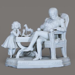 Napoleon and Child, Bisque , French, ‘Hush, Papa is Sleeping’