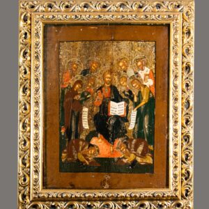 Russian Icon, Christ, Pantocrator, Enthroned, 19th Century
