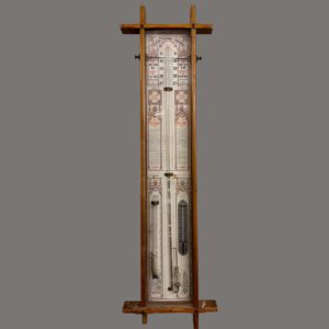 Victorian Admiral FitzRoy Barometer in Beech Case, 19th Century Marine Weather Instrument