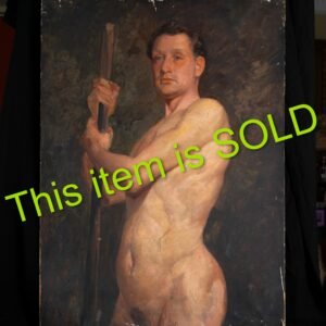 Oil Painting, Male Nude, Manner of William Etty, R.A (British 1787), on canvas