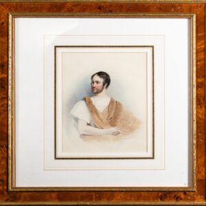 Watercolour, Gentleman, Vintage, Framed, Glazed