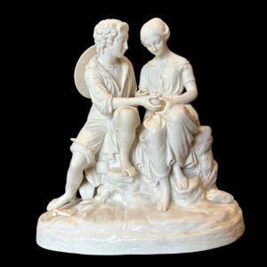 Antique Copeland Parian Paul & Virginia Group Cumberworth
