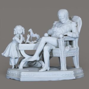 Napoleon and Child, Bisque , French, ‘Hush, Papa is Sleeping’