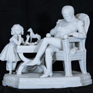 Napoleon and Child, Bisque , French, ‘Hush, Papa is Sleeping’